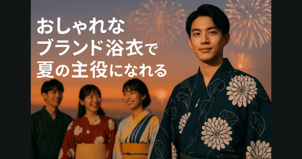 AnotherADdressのメンズ浴衣レンタルおすすめの理由①「おしゃれなブランド」浴衣で夏の主役になれる
