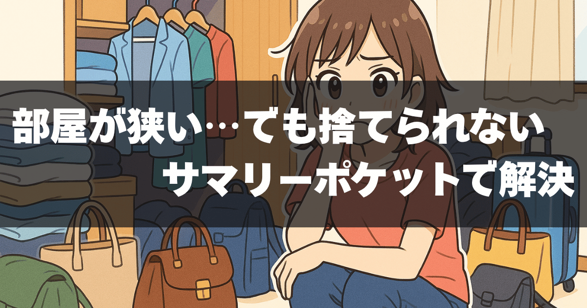 部屋が狭い…でも捨てられない サマリーポケットで解決